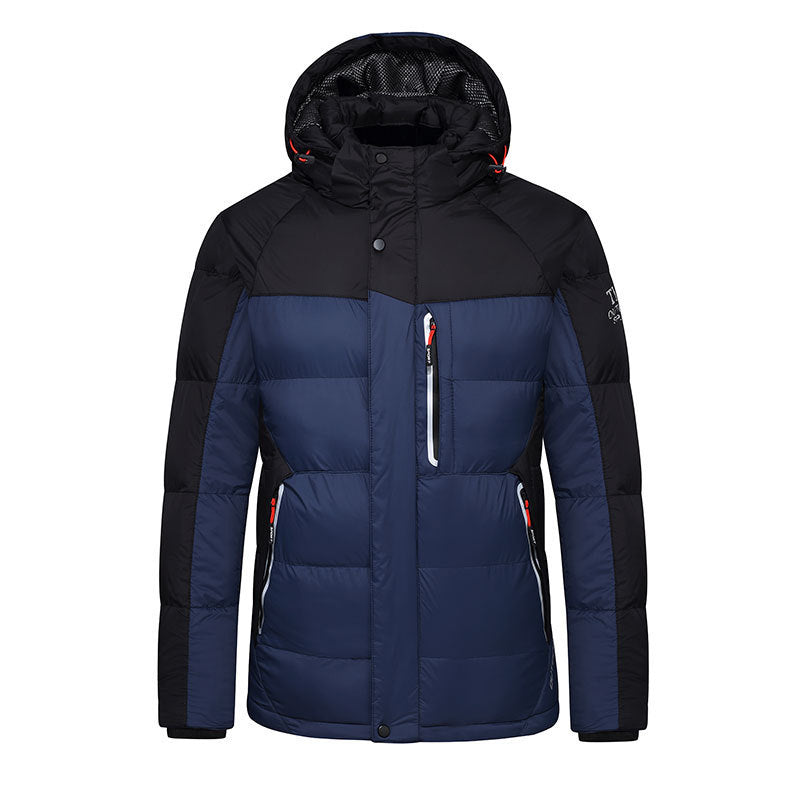 Men's sports padded hooded warm cotton jacket