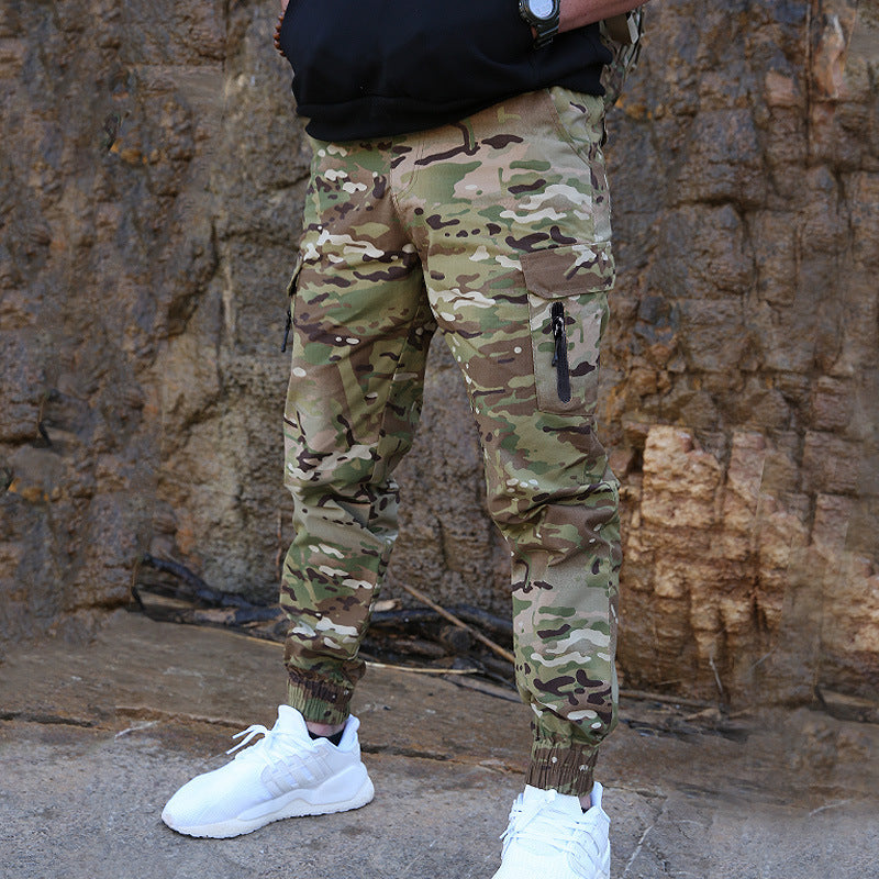Schlanke Leggings für Herren in Armee-Camouflage-Hose