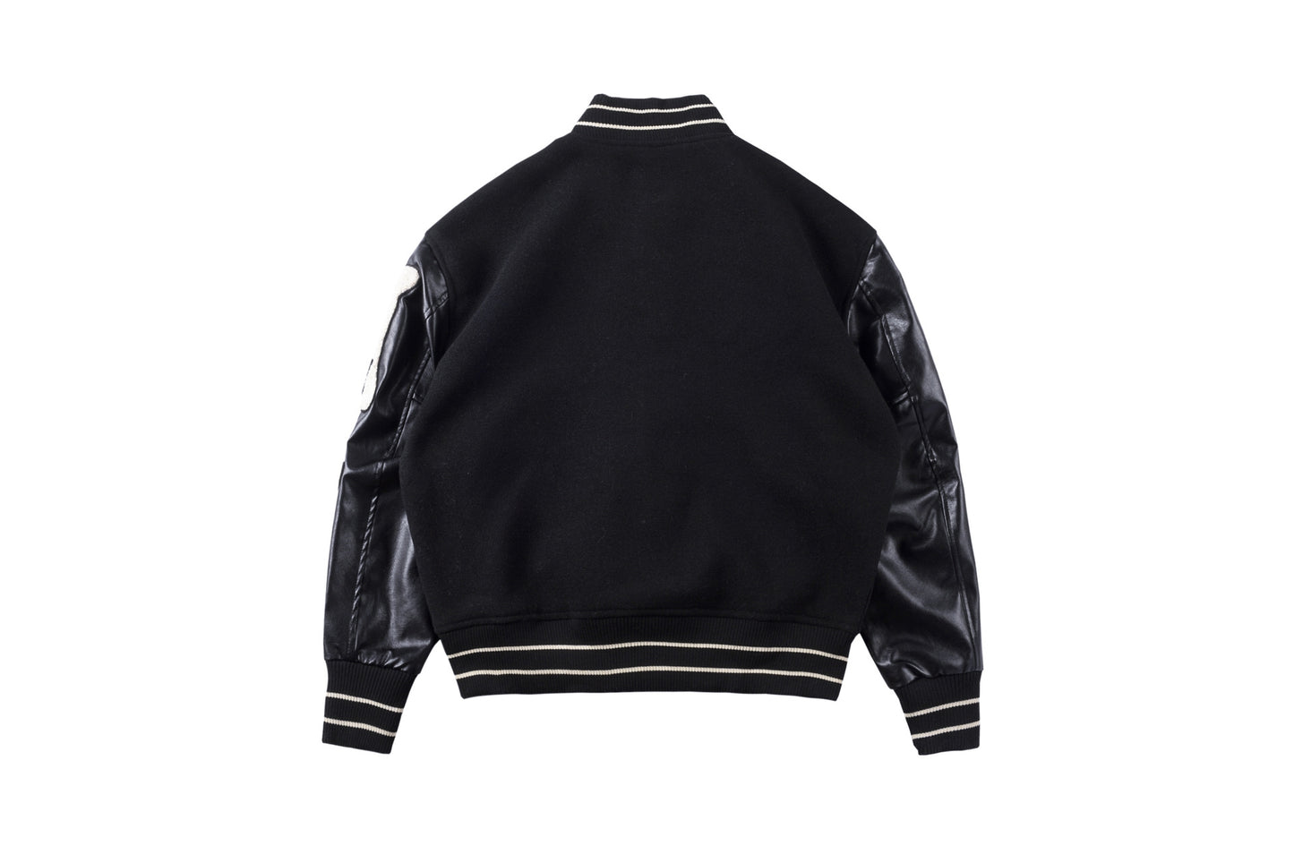 Leather Sleeve Retro Men And Women Baseball Jacket