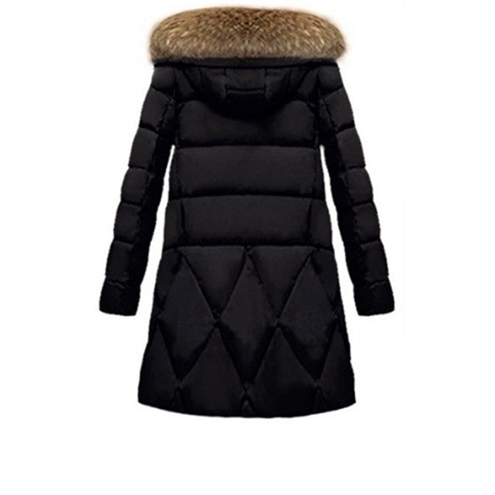 Mid-Length Hooded Cotton Coat