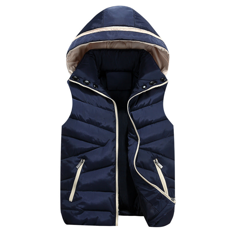 Parent-child Vest Fashion Hooded Down Cotton