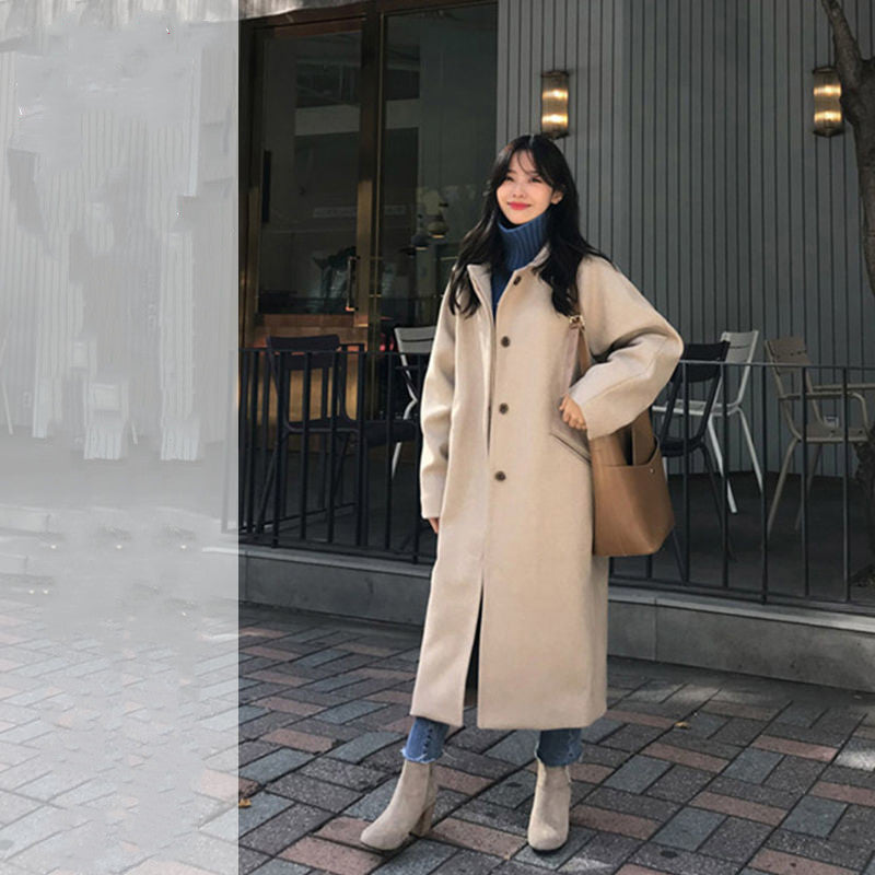 Women's Autumn and Winter Mid-Length Woolen Coat