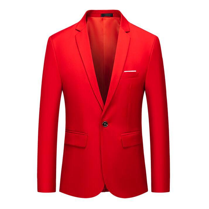 Men's one-button slimming blazer jacket