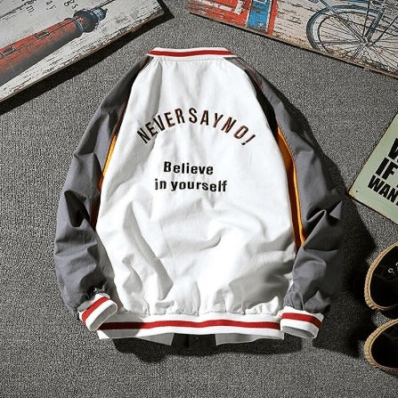 Printed letter jacket