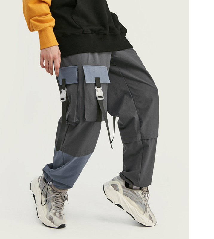 Men's stretch drawstring drawstring windbreaker