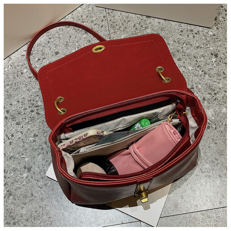 PU Texture Women's Bag New Atmospheric Simple Shoulder Bag Urban Small Square Bag Messenger Bag