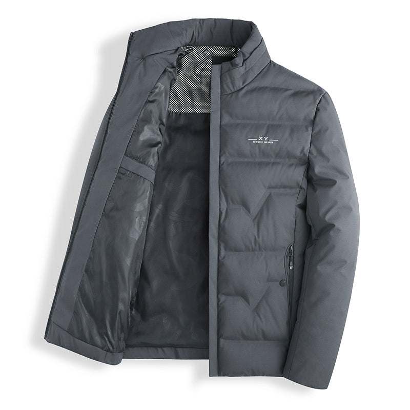 Papa Down Padded Jacket With Fluff Collar