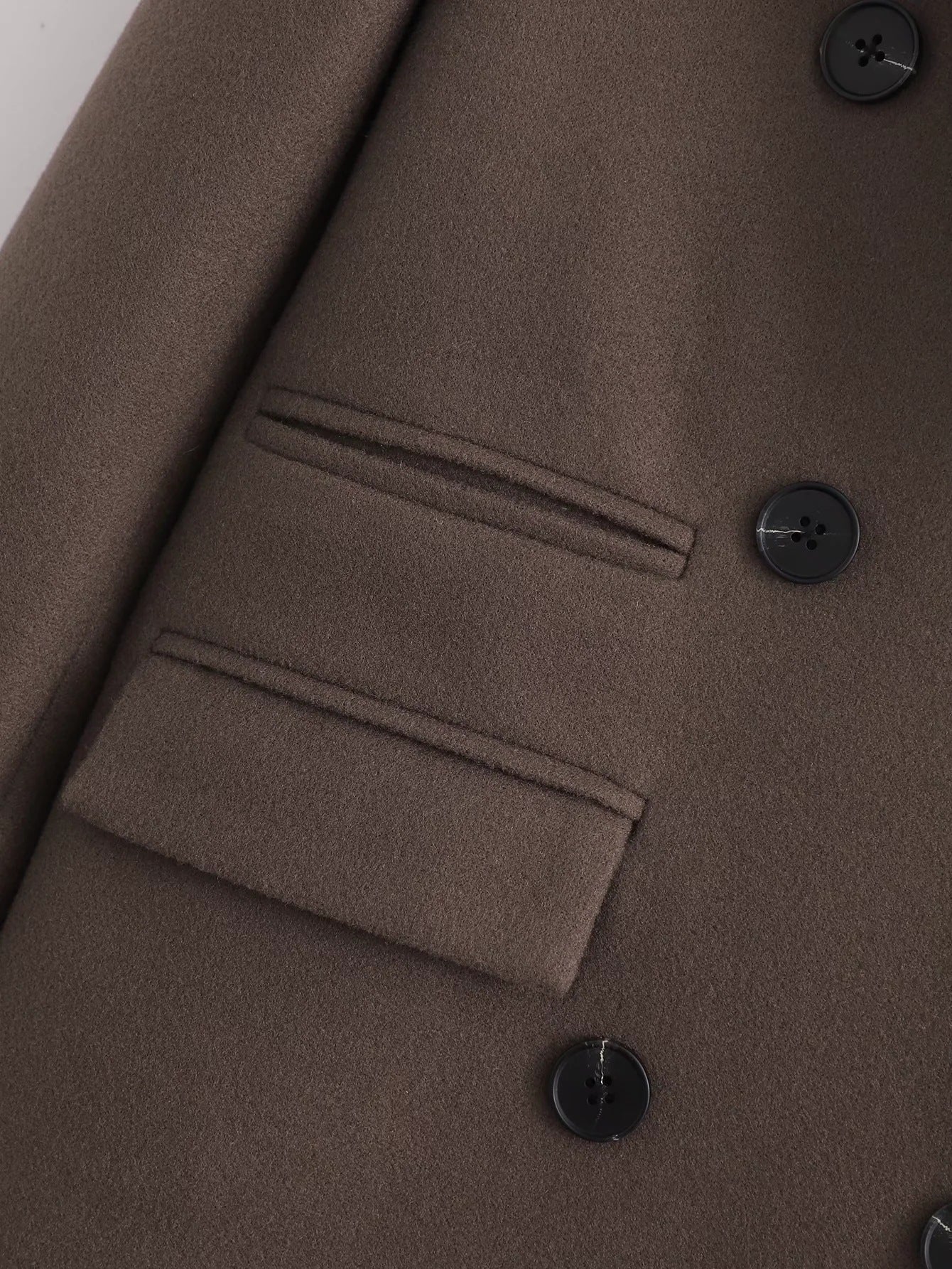 Temperament Commuter Lightly Cooked Double Breasted Coat Jacket