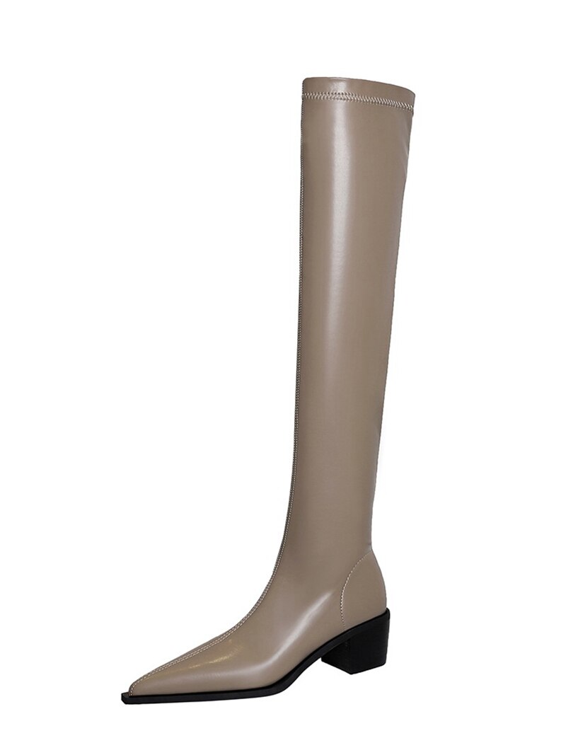 High Heel Pointed Thin Leg Knee Length Women's Boots