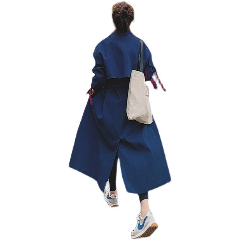 Mittellanger Overknee-Mantel im Hepburn-Stil für Damen