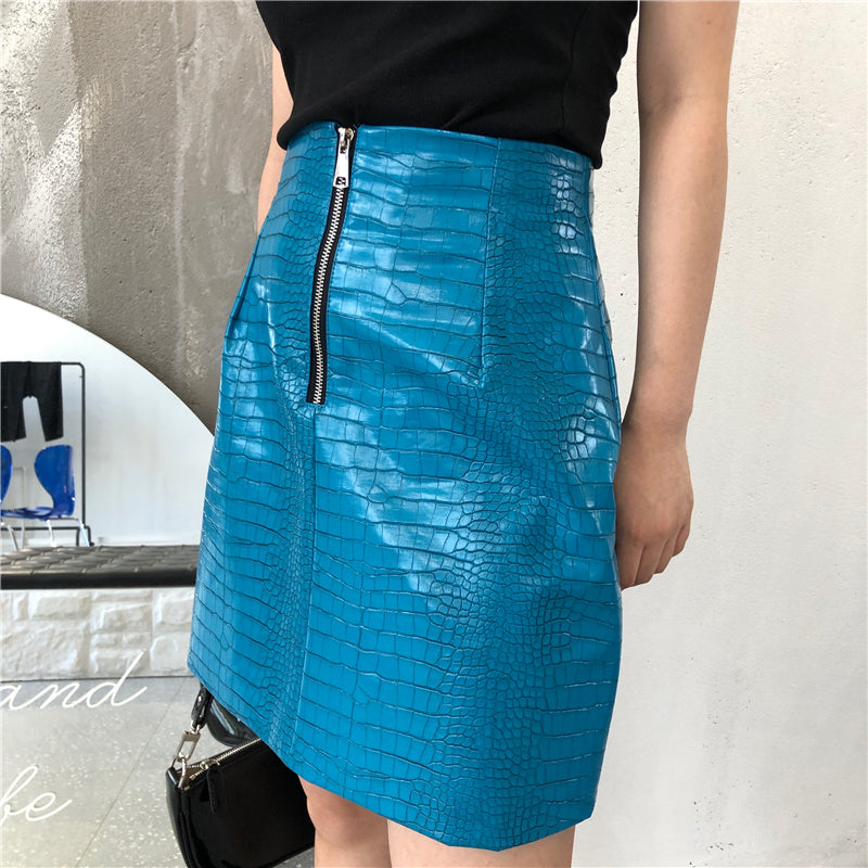 Korean shoulder leather jacket