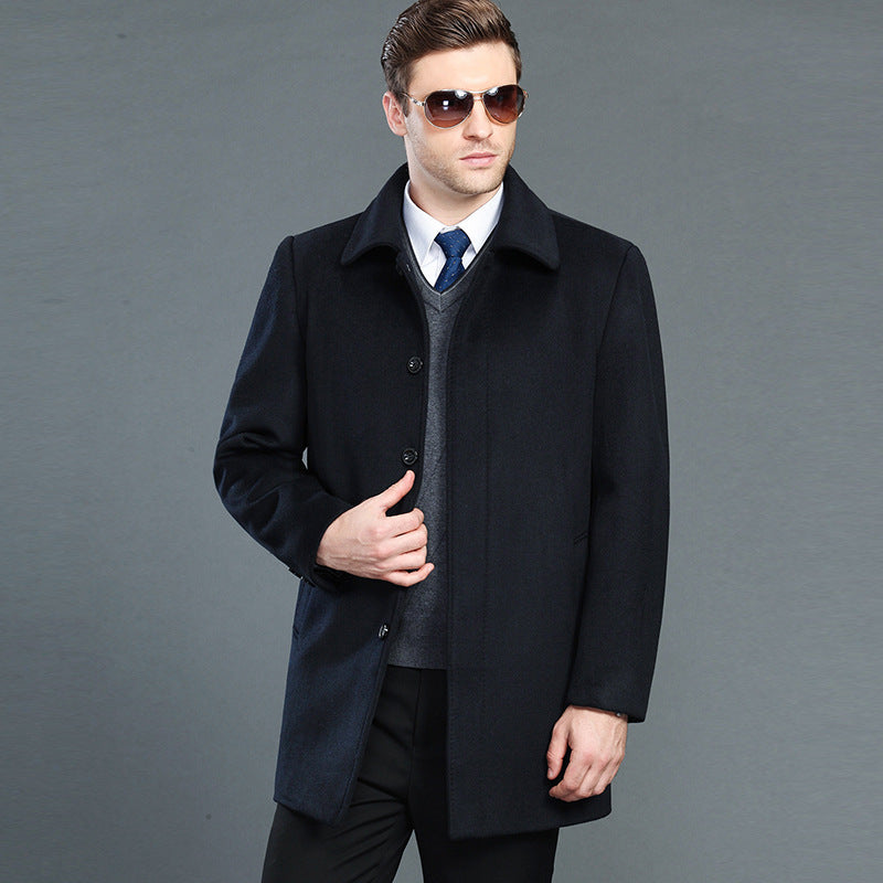 Men's thick cashmere coat