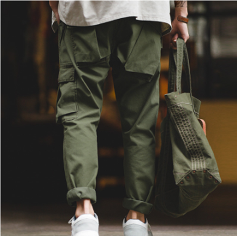 Retro Back Pocket Casual Cargo Pants