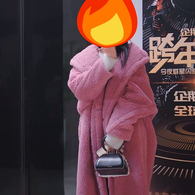 Lammwollmantel für Damen, warm, für den Winter