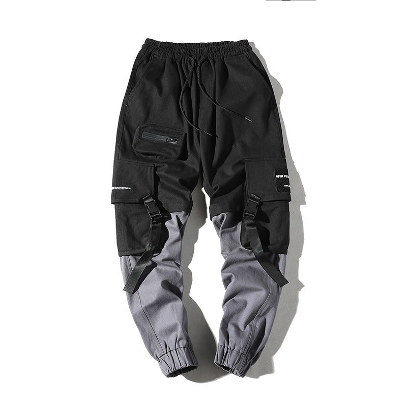 Multi-pocket drawstring sweatpants