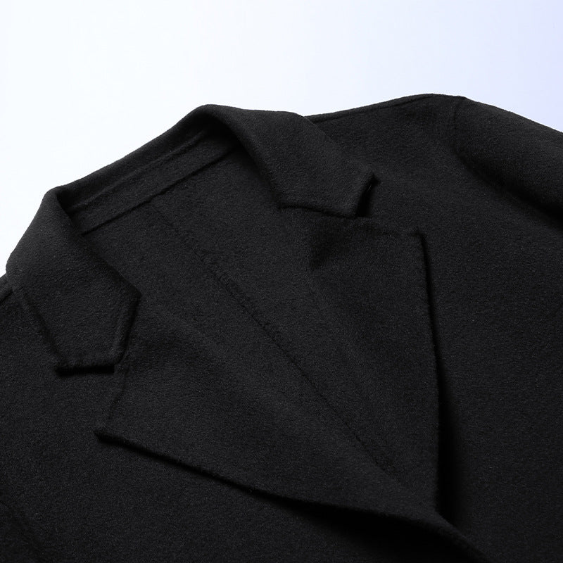 Long Business Casual Windbreaker High-end Wool Top