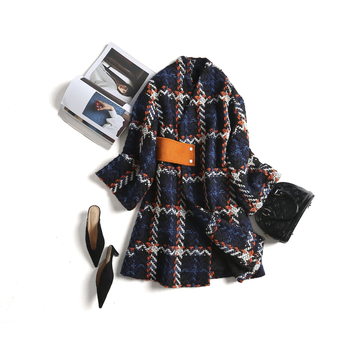 Lockerer und dünner, kleiner gesteppter Wollmantel-Trend