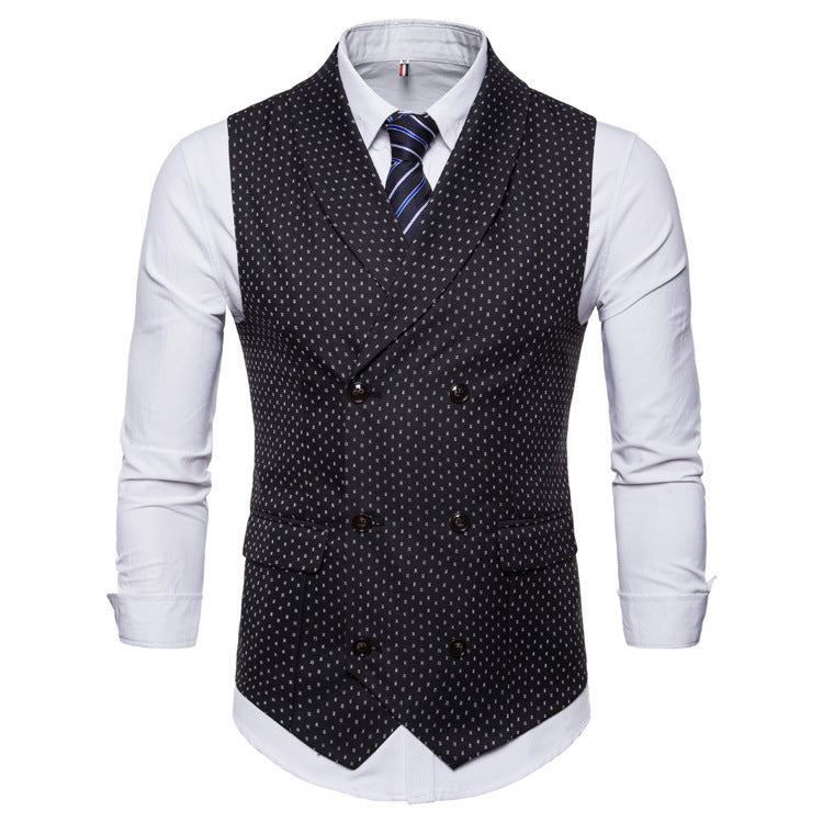 Men's polka dot slim waistcoat