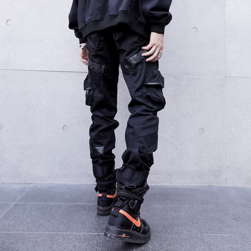 Men Leather Cargo Pant