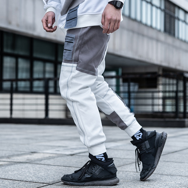 Men's stitching sports trousers