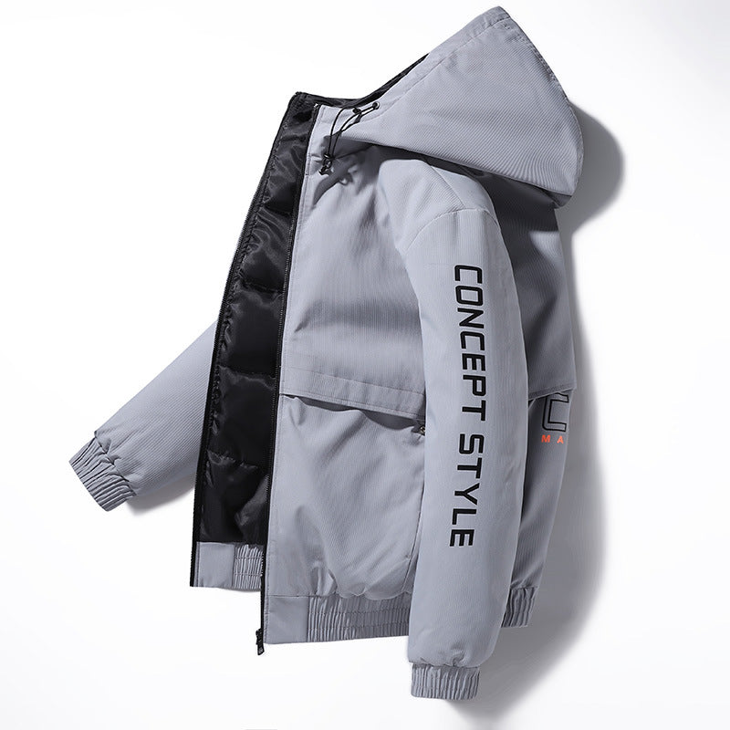 Men's Casual Hooded Down Padded Jacket