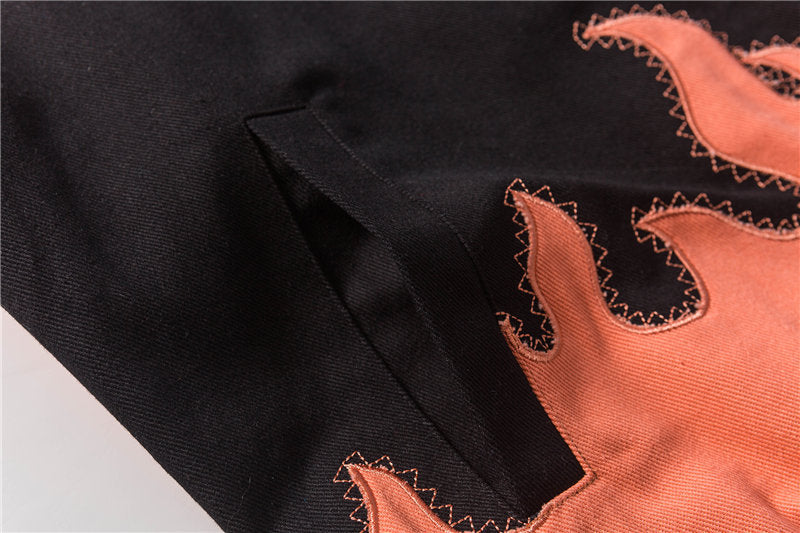 Contrast Stand-up Collar Casual Couple Jacket