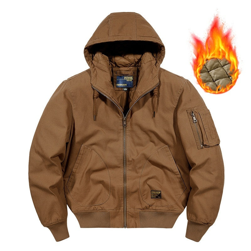 Casual Flight Hooded Jacket Men's Coat Loose