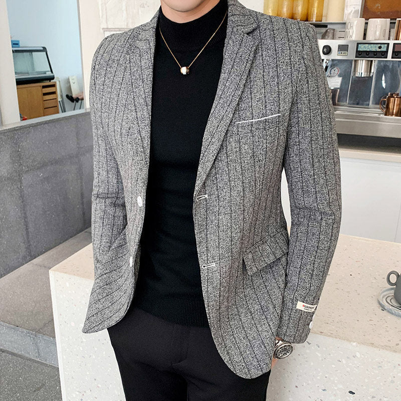 Danxi business jacket men's simple striped suit