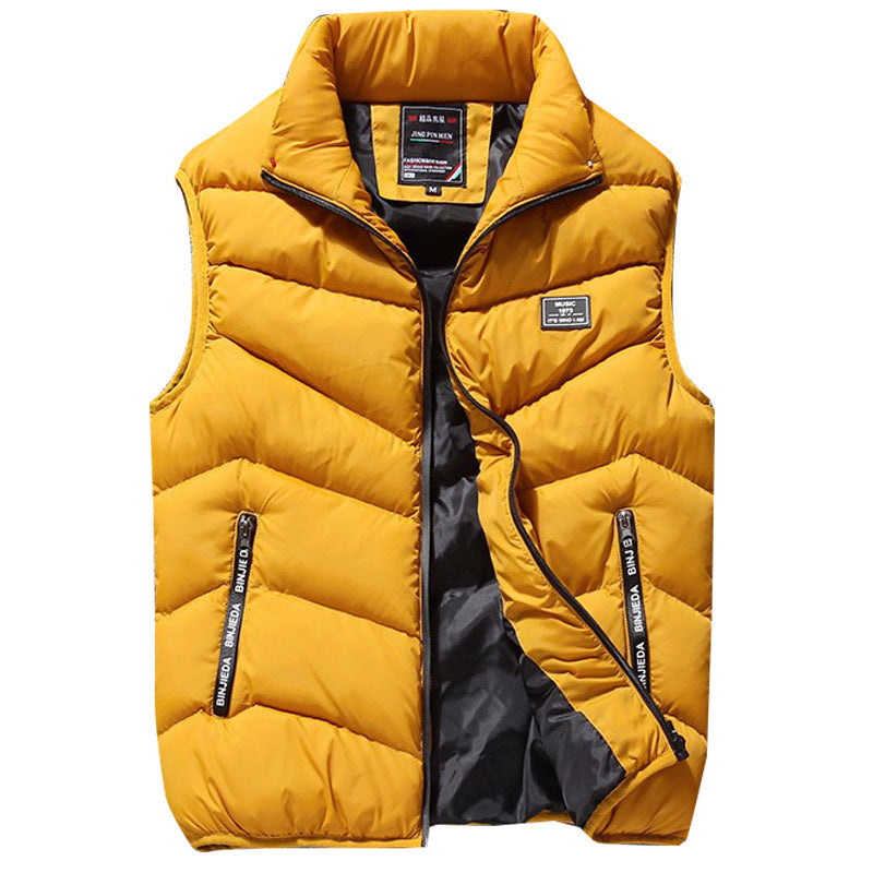 Large Size New Men's Autumn And Winter Down Cotton Vest Jacket