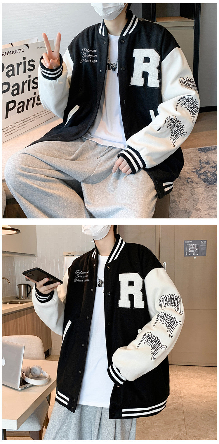 Men's Baseball Uniform Harajuku Casual Jacket