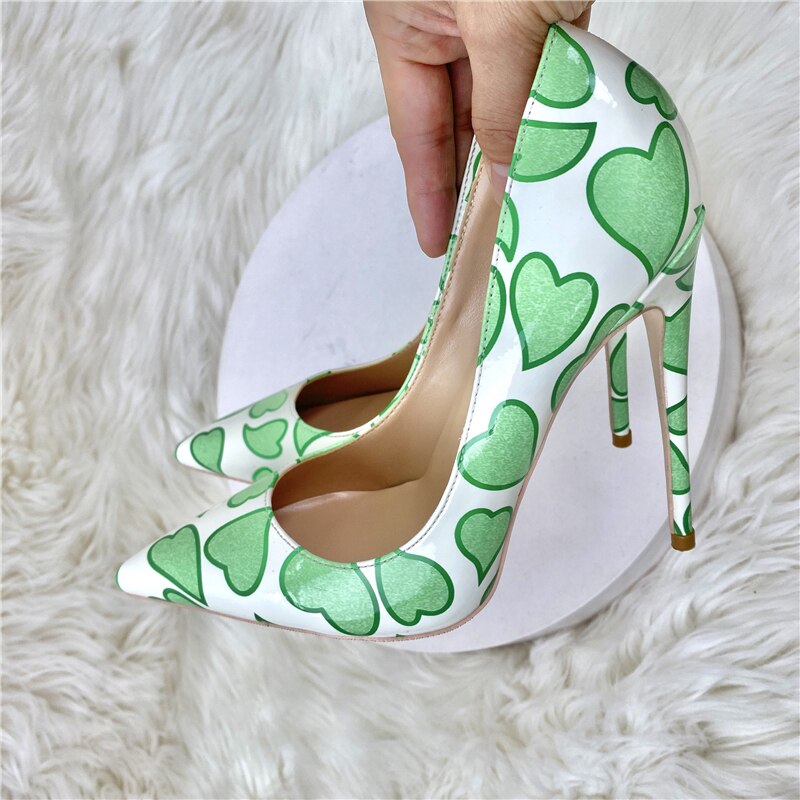 Neue Liebe Patent Leder High Heels frauen Stiletto 10CM Mode Flacher Mund der Einzelnen Schuhe Bankett Schuhe