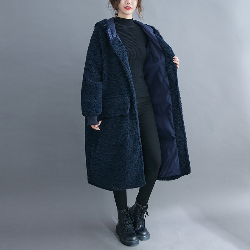 Large Loose Medium Length Lamb Wool Leisure