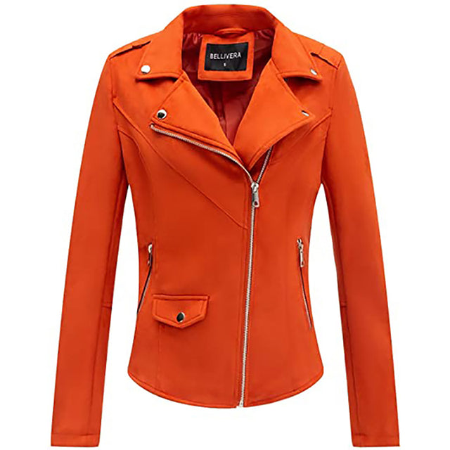 PU Leather Jacket Women