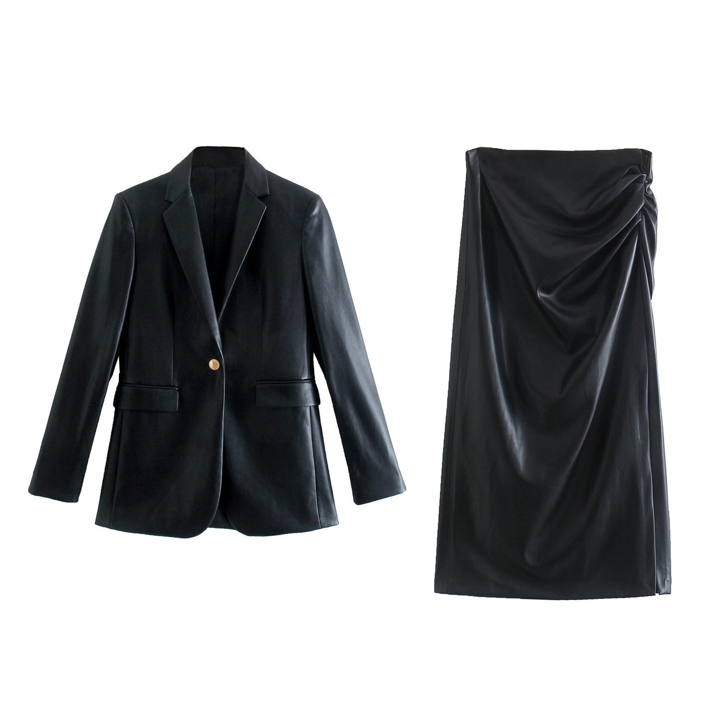 Temperament Pocket Decorated With A Button Coat