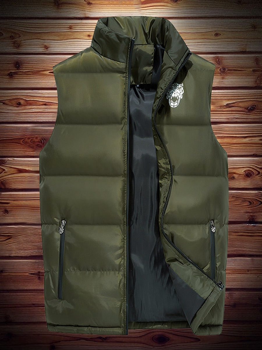 Men's Warm Stand Collar Vest jacket