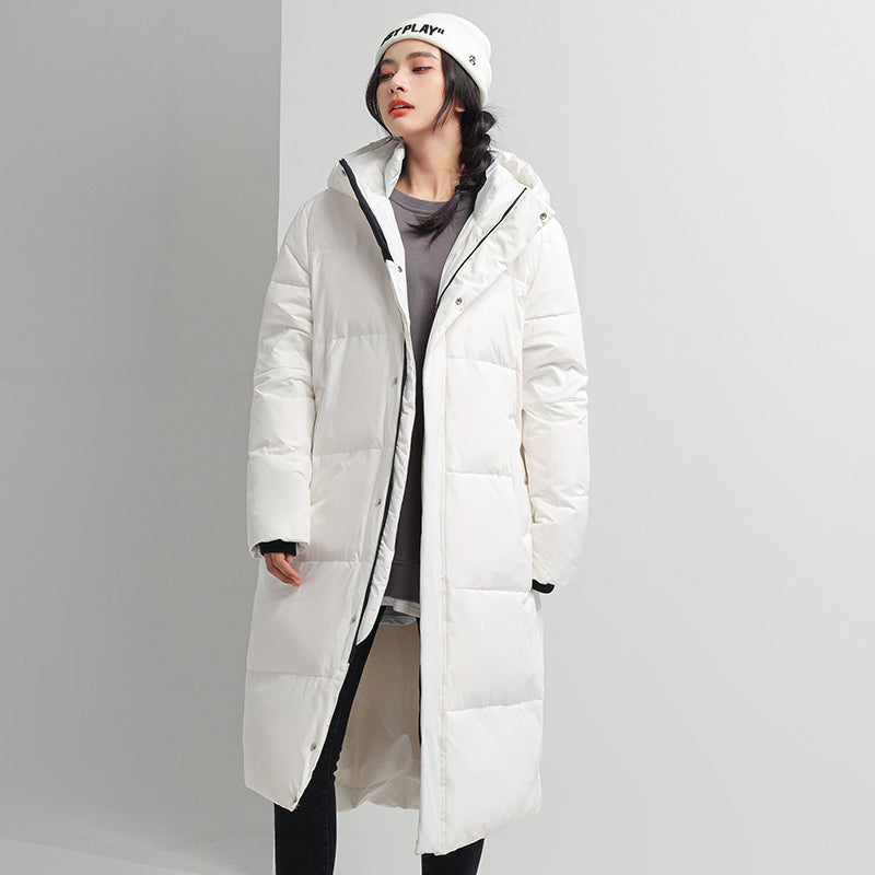 Men's And Women's Long Knee Length Hooded Jacket