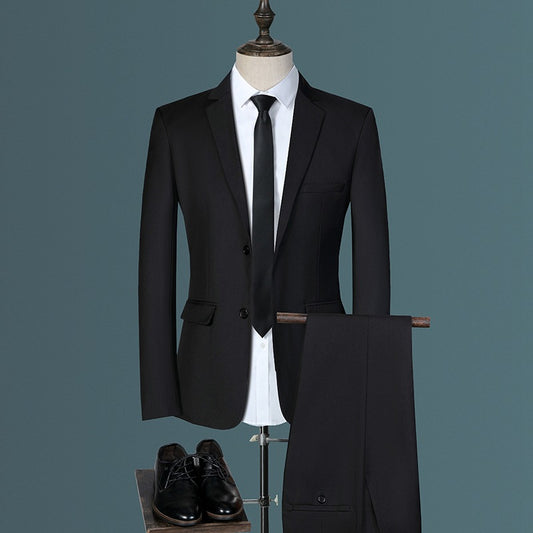 Men's Three Piece Korean Style Slim Casual Suit