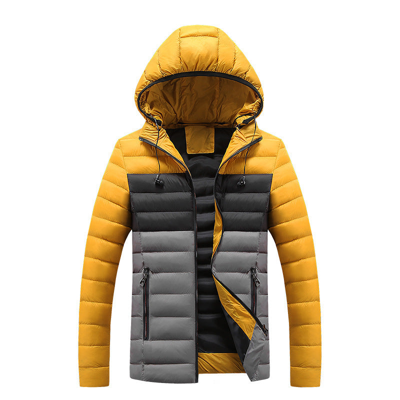 Men's Fashion Hooded Lightweight Down Cotton Jacket