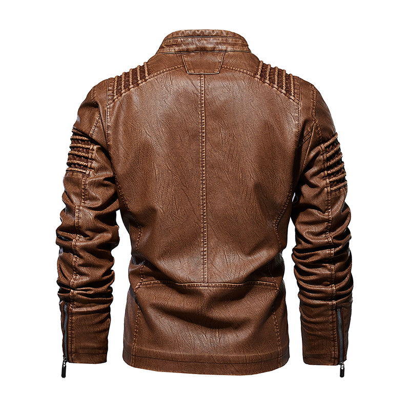 Men Leather Jacket Motorcycle PU