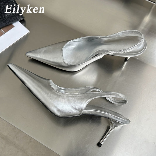 Eilyken Leather Women Pointed Toe High Heel Party pair