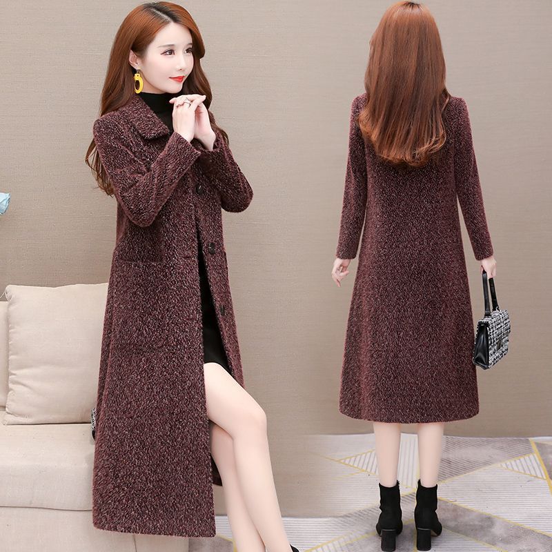 Women's Mid-length Padded And Thick Imitation Mink Fleece Coat