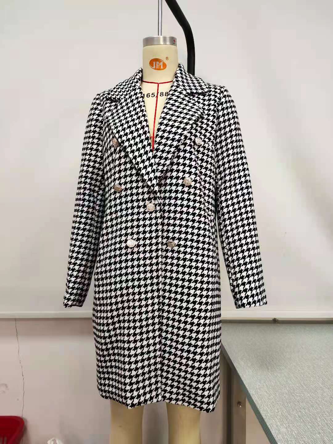 Temperament Suit Collar Double-breasted Long Coat
