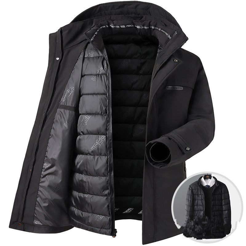 Herren Baumwolle Mittleren Alters Vater Winter Verdickte Jacke