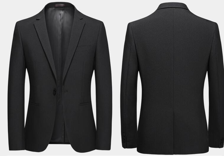 Slim Black One-button Small Suit Men's Singles Jacket