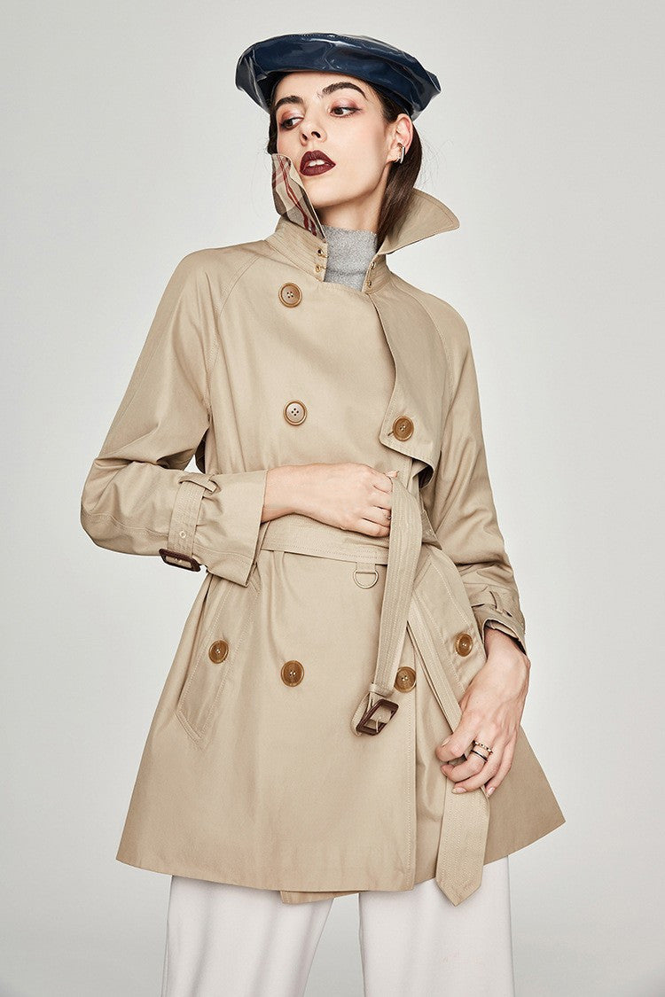 Damen Trenchcoat Mittellanger koreanischer Stil Frühling und Herbst