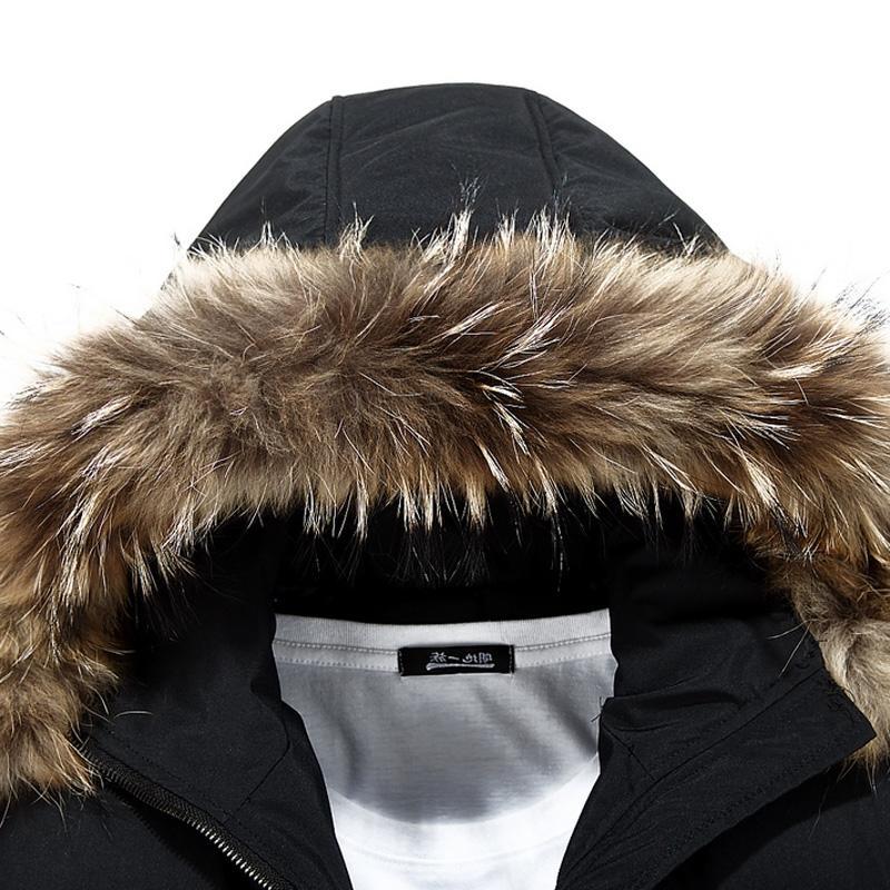 Men s Warm Coat Parka Hooded Jackets