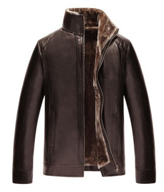 Herren Winter Lederjacke