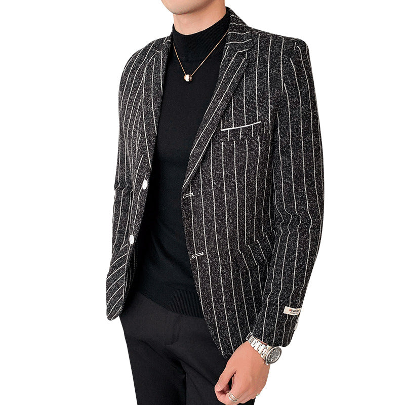 Danxi business jacket men's simple striped suit