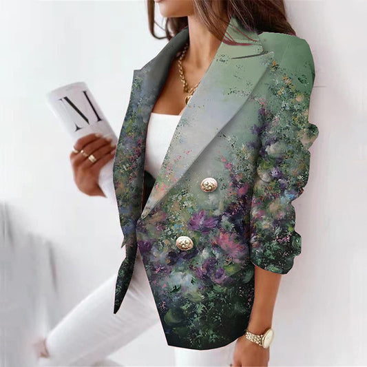 3D Color Printing Suit Jacket Slim Temperament