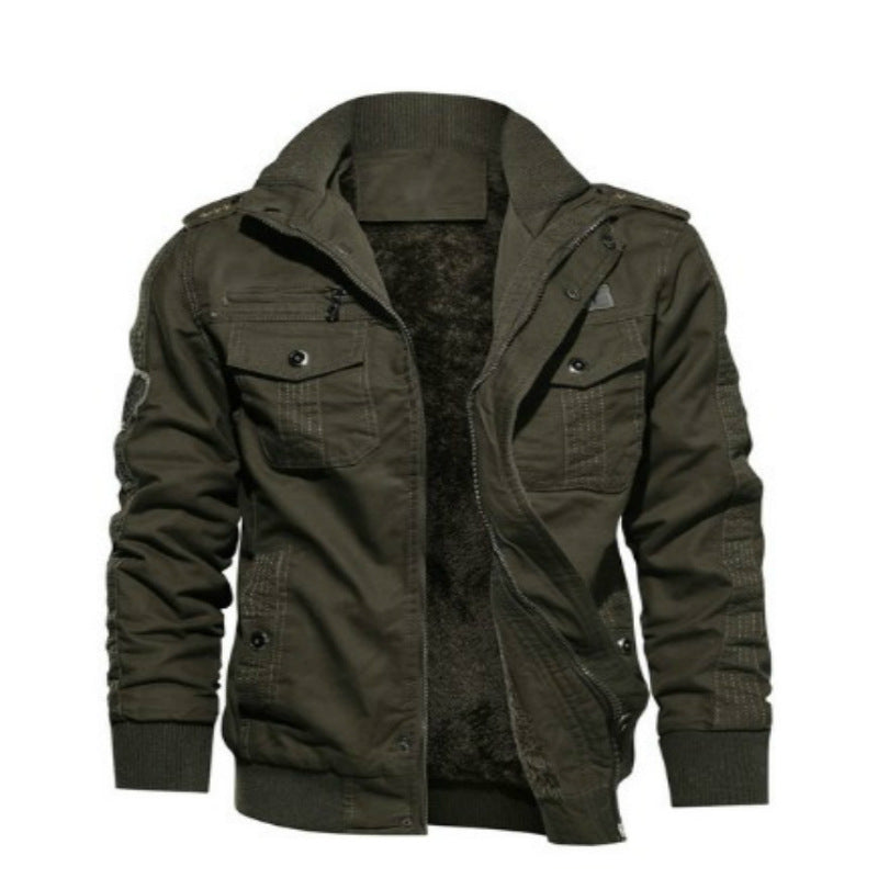 Men's plus fleece casual jacket